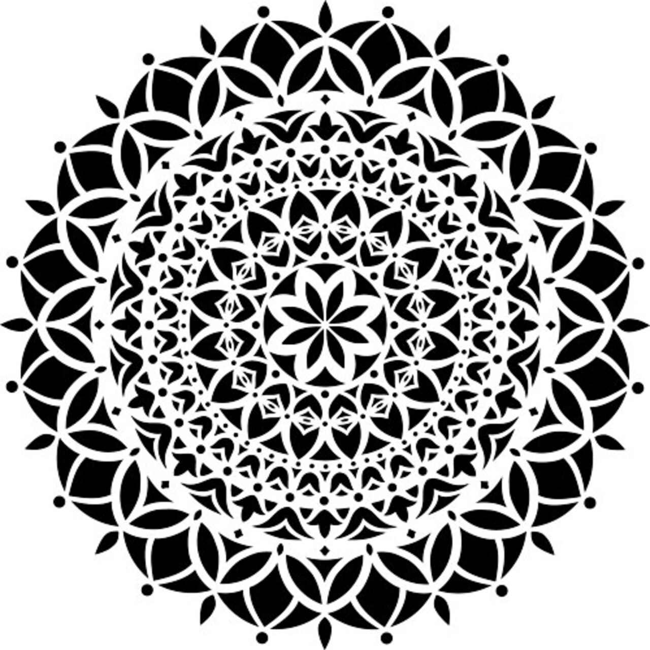 Vedas Mandala Embossing 12 x 12 Stencil | FS028 by Designer Stencils | Mandala & Medallion Stencils |